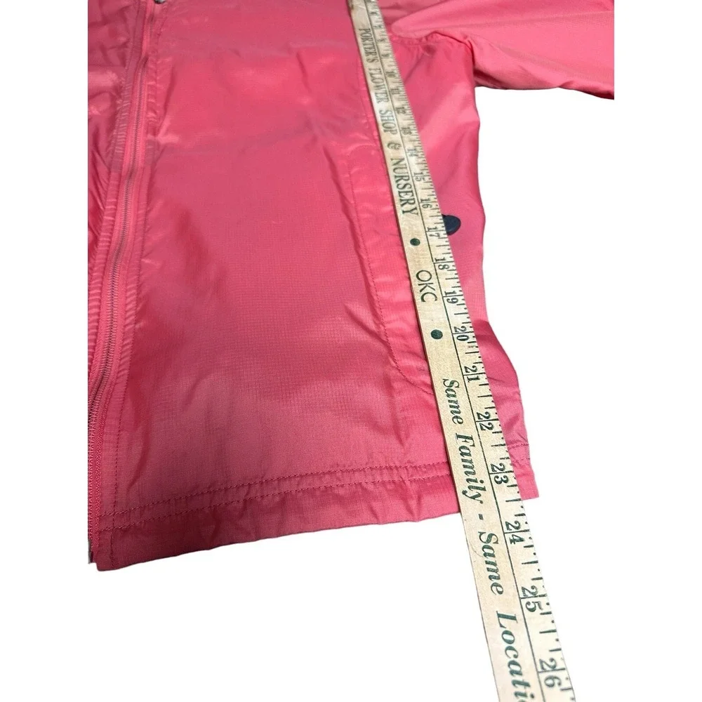 Vtg LL Bean Full‎ Zip Women XL Windbreaker Jacket Salmon Pink Hooded Coat 0BUX3 - Picture 11 of 15